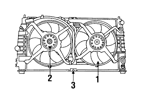 2001 Chrysler LHS Cooling System, Radiator, Water Pump, Cooling Fan Diagram 1 - Thumbnail