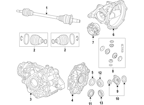 2018 Dodge Challenger Front Axle, Axle Shafts & Joints, Differential, Drive Axles, Propeller Shaft Diagram