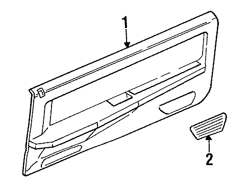 1990 Dodge Monaco Interior Trim - Front Door Diagram
