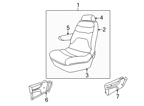 2002 Dodge Grand Caravan Rear Seat Components Diagram