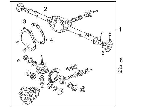 2003 Dodge Durango Axle & Differential - Rear Diagram