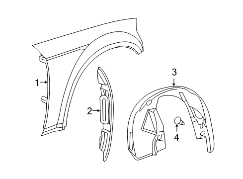 2006 Dodge Magnum Fender & Components Diagram