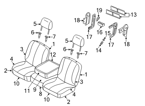 2003 Dodge Ram 2500 Front Seat Components Diagram 2 - Thumbnail