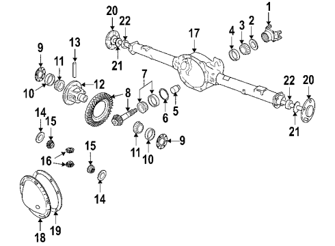 2008 Chrysler Aspen Rear Propeller Shaft, Differential Diagram