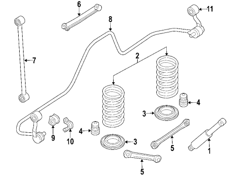 2008 Chrysler Aspen Rear Suspension, Control Arm Diagram 5 - Thumbnail