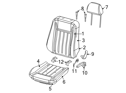 2006 Dodge Magnum Front Seat Components Diagram