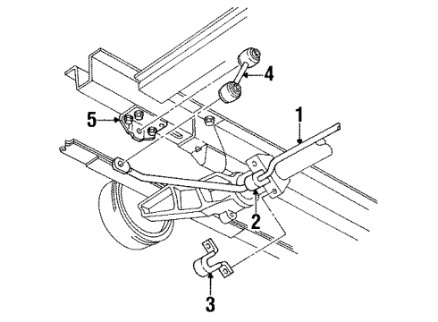1993 Dodge Caravan Stabilizer Bar & Components - Rear Diagram