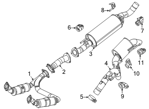 2023 Jeep Wagoneer Exhaust Components Diagram