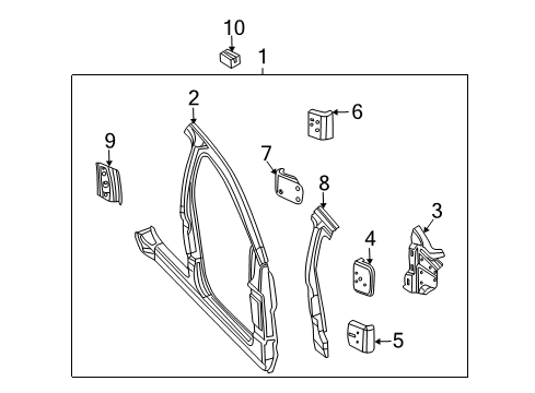 2008 Chrysler Aspen Hinge Pillar Diagram