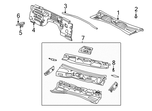 2003 Jeep Liberty Cowl Diagram