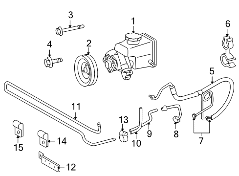2004 Dodge Sprinter 3500 P/S Pump & Hoses, Steering Gear & Linkage Diagram
