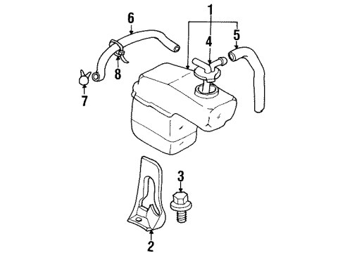 1999 Dodge Avenger Radiator & Components Diagram