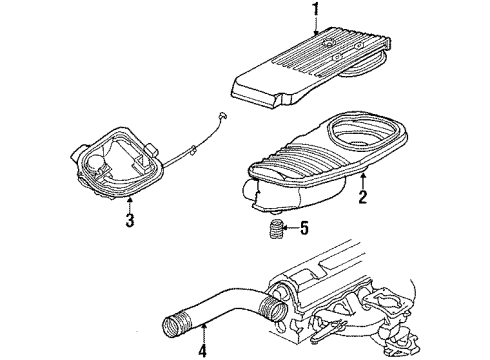 1990 Dodge Shadow Air Inlet Diagram 1 - Thumbnail