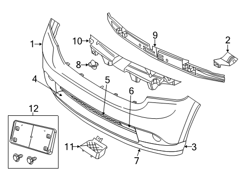 2011 Dodge Durango Front Bumper Diagram