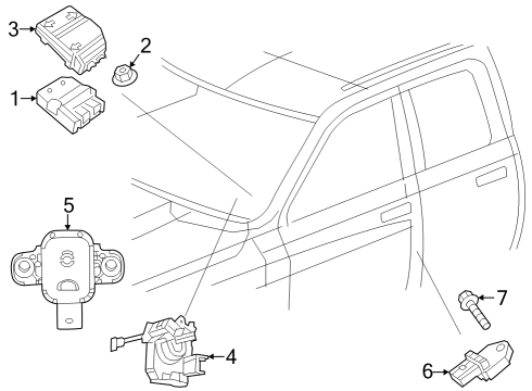 2023 Ram 1500 Classic Air Bag Components Diagram 2 - Thumbnail