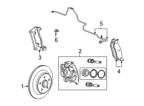 2004 Dodge Ram 1500 Brake Components, Brakes Diagram 3 - Thumbnail
