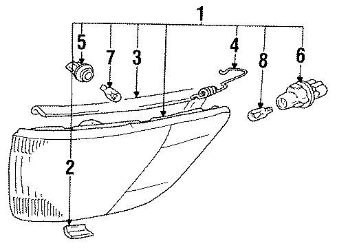 1992 Dodge Colt Side Marker Lamps Diagram