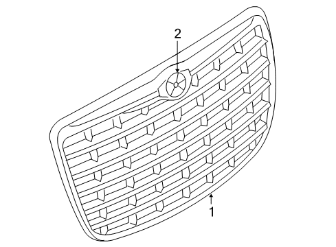2006 Chrysler 300 Grille & Components Diagram