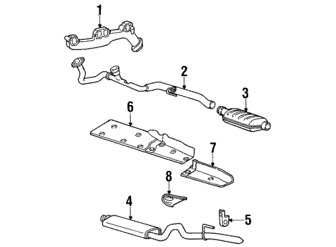 1997 Jeep Grand Cherokee Exhaust Components Diagram 2 - Thumbnail