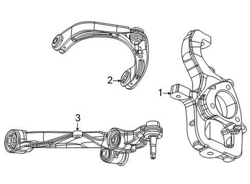 2025 Jeep Wagoneer Front Suspension Components Diagram