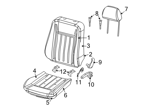 2006 Dodge Charger Front Seat Components Diagram 1 - Thumbnail
