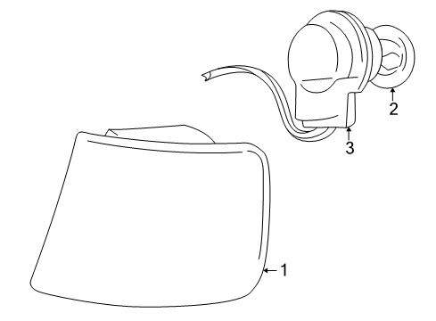 1996 Dodge B2500 Side Marker & Signal Lamps Diagram