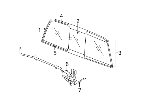 2006 Dodge Ram 1500 Back Glass Diagram 2 - Thumbnail