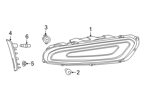 2016 Dodge Viper Tail Lamps, Marker & Signal Lamps Diagram