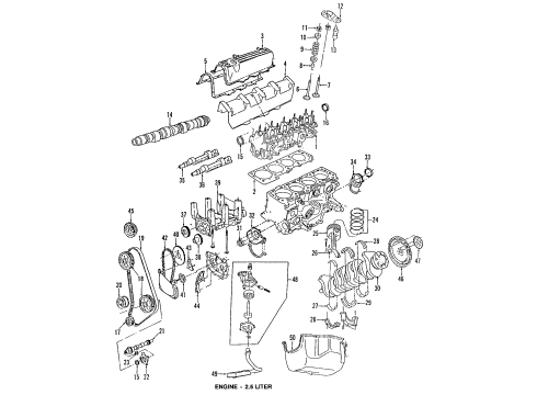 1986 Chrysler Town & Country Engine & Trans Mounting Diagram