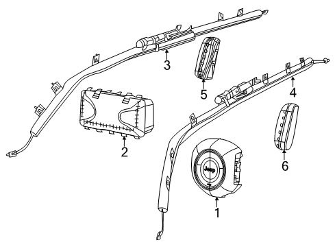 2019 Jeep Compass Air Bag Components Diagram