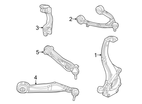 2025 Jeep Grand Cherokee Front Suspension Components Diagram 2 - Thumbnail