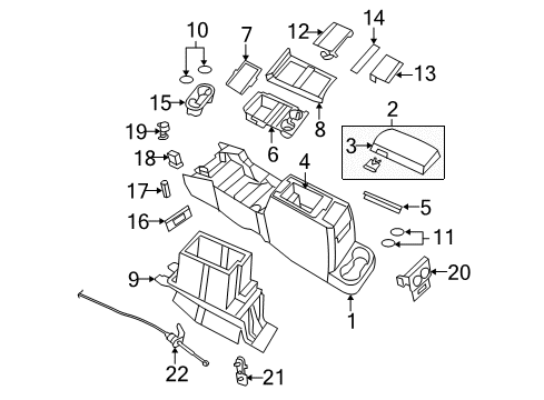2008 Chrysler Aspen Center Console Diagram