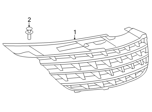2008 Dodge Avenger Grille & Components Diagram