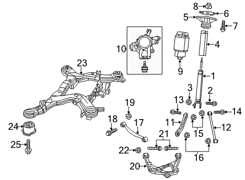 2014 Jeep Grand Cherokee Rear Suspension, Control Arm Diagram 1 - Thumbnail
