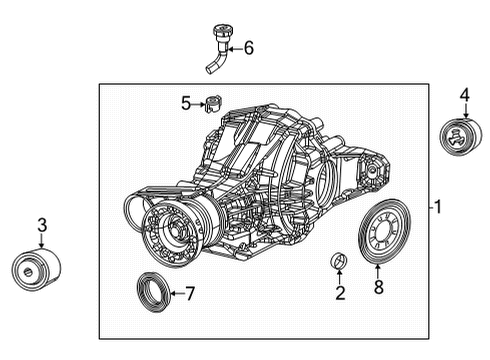 2024 Jeep Grand Cherokee L Axle & Differential - Rear Diagram