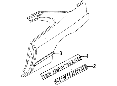 1996 Dodge Avenger Exterior Trim - Quarter Panel Diagram
