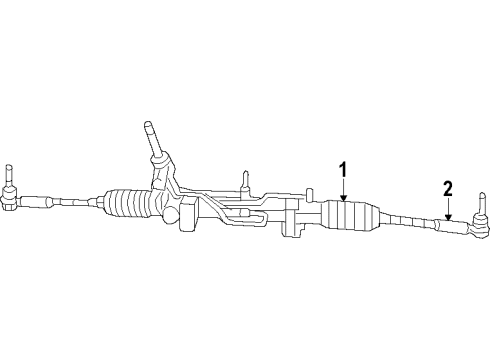 2009 Dodge Caliber P/S Pump & Hoses, Steering Gear & Linkage Diagram 1 - Thumbnail