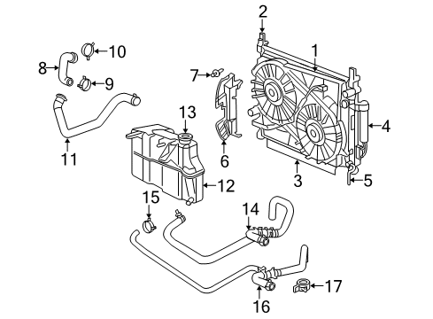 2005 Dodge Magnum Radiator & Components Diagram 3 - Thumbnail