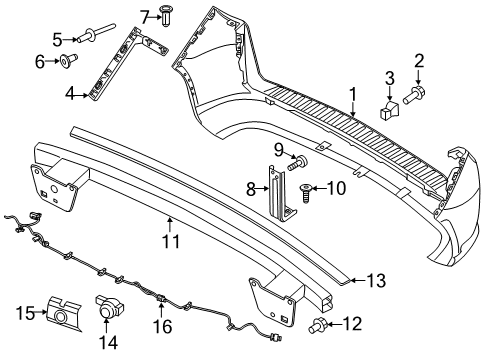 2018 Ram ProMaster City Rear Bumper Diagram