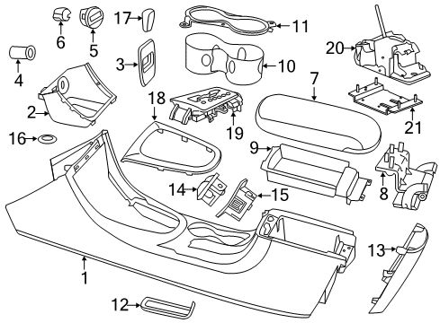 2011 Chrysler 200 Console Diagram