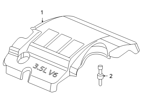 2010 Dodge Journey Engine Appearance Cover Diagram 2 - Thumbnail