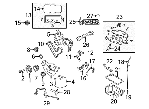 2009 Chrysler Sebring Engine Parts & Mounts, Timing, Lubrication System Diagram 6 - Thumbnail