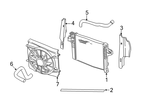 2006 Jeep Liberty Radiator & Components, Cooling Fan Diagram