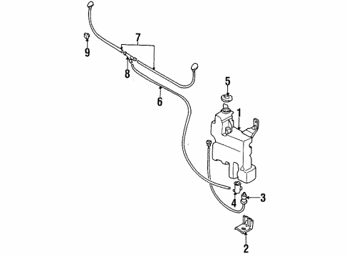 1999 Dodge Avenger Wiper & Washer Components Diagram