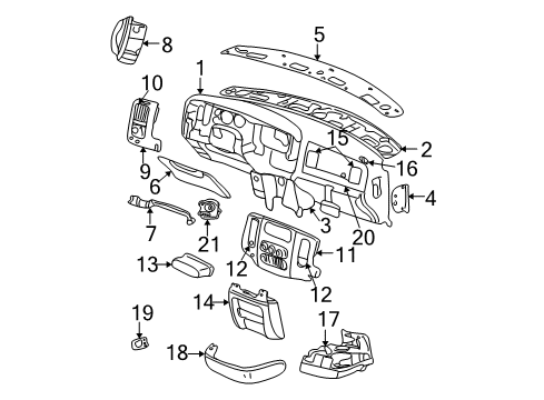 2003 Dodge Ram 2500 Instrument Panel Diagram