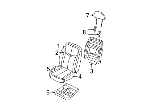 2008 Dodge Avenger Front Seat Components Diagram