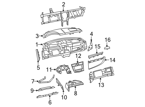 2007 Chrysler Sebring Instrument Panel Diagram