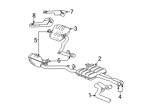 2006 Dodge Magnum Exhaust Components Diagram 4 - Thumbnail