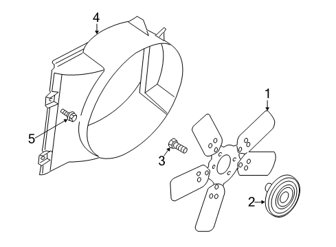 1998 Dodge Durango Cooling System, Radiator, Water Pump, Cooling Fan Diagram 1 - Thumbnail