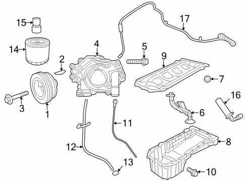 2023 Chrysler 300 Engine Parts & Mounts, Timing, Lubrication System Diagram 1 - Thumbnail